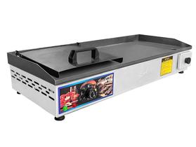Chapa Chapeira De Lanche Porções Hot Dog Hamburguer Elétrica 70x30 Borda Alta Com Prensa