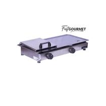 Chapa Chapeira de Lanches Porções Hambúrguer a Gás 60x30 cm Inox Com Prensa Abafador Chapa Chapeira de Lanches Porções Hambúrguer a Gás 60x30 cm Inox Com Prensa Abafador