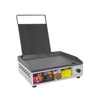 Chapa Chapeira Eletrica 40x35 Cm Borda Alta Com Prensa GRANDE Para Lanches Porções Sanduicheira