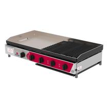 Chapa Char Broiler Grill Esmaltada Conjugada 95cm Industrial Aço Inox a Gás Prcb-2100 Progás P46248