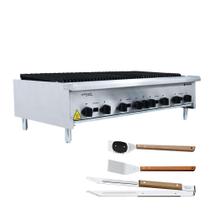 Chapa Charbroiler Americana Profissional Grill 120cm Gás Inox Cgg120 e Utensílios - Venâncio