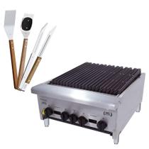 Chapa Charbroiler Americana Profissional Grill 60cm Gás Inox Cgg60 e Utensílios - Venâncio Chapa Charbroiler Americana Profissional Grill 60cm Gás Inox Cgg60 e Utensílios - Venâncio
