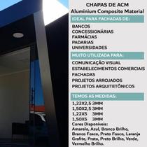 Chapa de acm coberchapas dourado espelhado 3mm 122 x 500 Chapa de acm coberchapas dourado espelhado 3mm 122 x 500