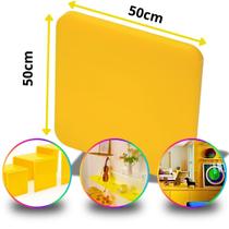 Chapa de Acrílico Amarelo Gema 2mm 50x50cm 500x500mm Placa Leitosa Translúcida Premium Pureza 100 Por cento Virgem Puro Cast Chapa de Acrílico Amarelo Gema 2mm 50x50cm 500x500mm Placa Leitosa Translúcida Premium Pureza 100 Por cento Virgem Puro Cast