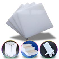 Chapa de Acrílico Branco Puro 10mm 100x100cm Placa Premium Translúcida Cast Virgem 100 por cento de Pureza 1m x 1m 1x1m