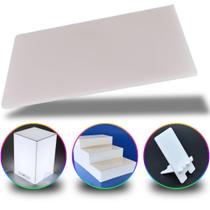 Chapa de Acrílico Branco Puro 5mm 50x100cm Placa Premium Translúcida Cast Virgem 100 por cento de Pureza 1m x 0,5m
