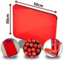 Chapa de Acrílico Vermelho Leitoso 3mm 50x50cm 500x500mm Placa Translucido Premium Pureza 100 Por cento Virgem Puro Cast