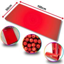 Chapa de Acrílico Vermelho Leitoso 4mm 50x100cm 500x1000mm Placa Translucido Premium Pureza 100 Por cento Virgem Puro Cast