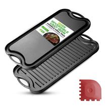 Chapa de Ferro Fundido NutriChef 51x26cm Chapa Reversível para Grelhar Chapa de Ferro Fundido NutriChef 51x26cm Chapa Reversível para Grelhar