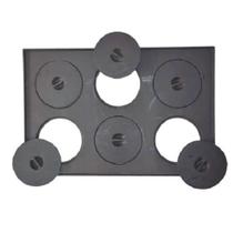 Chapa de Ferro para Fogao Lenha Retangular 6 Furos Com Tampa Chapa de Ferro para Fogao Lenha Retangular 6 Furos Com Tampa