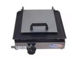 Chapa De Lanche Com Prensa 30x30 Inox A Gás 1 Boca