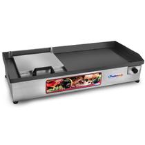 Chapa de Lanche Elétrica Inox com Prensa 70x30cm 127v Pratic - PRATIC METAL