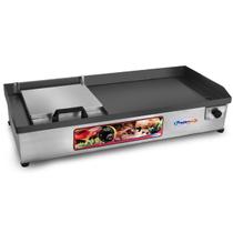 Chapa de Lanche Elétrica Inox com Prensa 70x30cm 220v Pratic - PRATIC METAL