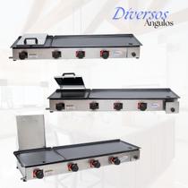 Chapa De Lanche Profissional Industrial Grande 97x30 À Gás Ideal Lanchonetes Restaurantes Food Trucks e Residencial
