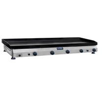 Chapa de Lanche Profissional Metvisa 1,4Metros a gás 6,35mm Espessura 5 Queimadores Gabinete Inox CFG14