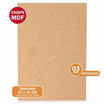 Chapa De Mdf Cru 3mm Placas 20x30 Artesanato 20 Unid.