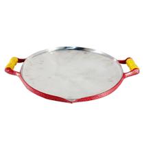 Chapa Disco Arado Alumínio Fundido Craqueada Alça Madeira