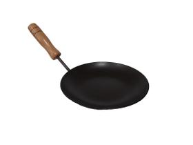 Chapa Disco Arado Frita Ovo Chapa de Aço Cabo Madeira 17cm