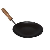 Chapa Disco Arado Frita Ovo Chapa de Aço Cabo Madeira 17cm