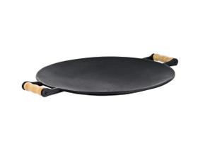 Chapa Disco Côncava Picanheira Em Ferro E Alça Madeira 35 Cm Chapa Disco Côncava Picanheira Em Ferro E Alça Madeira 35 Cm