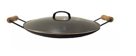 Chapa Disco de arado Para Cozinhar - Com Tampa Em Vidro 41 Cm