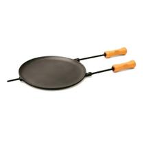 Chapa Disco Redonda Ferro Fundido com Cabo 35cm Churrasqueira Preto Panela Mineira Chapa Disco Redonda Ferro Fundido com Cabo 35cm Churrasqueira Preto Panela Mineira