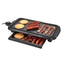 Chapa elétrica bella com bandeja de aquecimento, churrasqueira interna sem fumaça Chapa elétrica bella com bandeja de aquecimento, churrasqueira interna sem fumaça