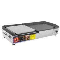Chapa Elétrica De Lanches Inox C/ Prensa GRANDE 70X30