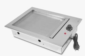 Chapa Elétrica Gourmet Em Inox de Embutir 30x50 - 220v JX METAIS
