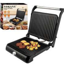 Chapa Elétrica Multifuncional Grill Sokany 110v Antiaderente
