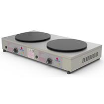 Chapa Elétrica para Crepe Francês Progás Inox 2 Chapas Redondas 220V PRKF-202E STYLE/RED