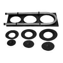 Chapa Fogão Lenha Com Serpentina Alumínio 3 Furo 31x70x27cm