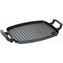 Chapa grill retangular ferro 30x24x7cm alça de ferro Panela Mineira