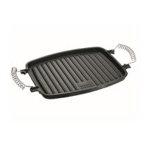 Chapa Grill Retangular Ferro Fundido Alça Espiral Base Estriada Preto Panela Mineira Chapa Grill Retangular Ferro Fundido Alça Espiral Base Estriada Preto Panela Mineira
