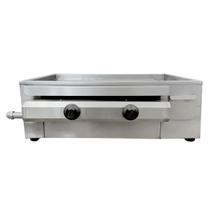 Chapa Industrial Lanche 2 Queimadores 65cm A Gás Baixa Pressão Casinha Industrial