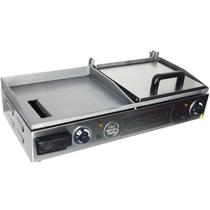 Chapa Lanches Elétrica Grill com Prensa 70X30 2000W 220V Cozinha Cotherm 2562 Profissional Inox