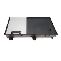 Chapa Lanches Reforçada 60x30 cm premium à Gás Com Prensa