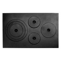 Chapa para Fogão a Lenha 4 Furos com Tampa Ferro 68x49cm Rig Fundidos Chapa para Fogão a Lenha 4 Furos com Tampa Ferro 68x49cm Rig Fundidos