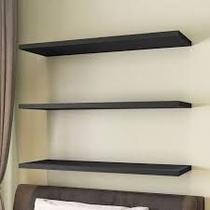 Chapa/Prateleira 100%MDF Preto c/ Fita de Borda-100x30cm
