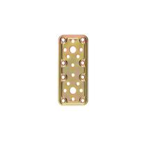 Chapa Reforçada 50 X 120mm Aço Espessura 2,2mm Bicromatizada