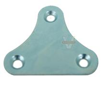 Chapa Reta 3 Furos Branca 1,9 x 39 x 45 mm 777 Quadrilátero