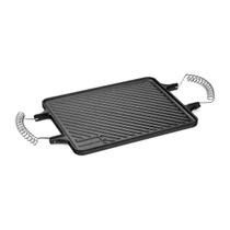 Chapa Reta Ferro Fundido Dupla Face Alça Espiral 28cm X 23cm Chapa Reta Ferro Fundido Dupla Face Alça Espiral 28cm X 23cm