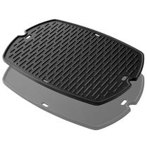 Chapa reversível de ferro fundido 7583 Q2000 tamanho completo para grelha Weber Q200 Q220 Q2200 Q2400 Q240, inserto para chapa plana 396000 566002 54060001 53060001 396002, acessório