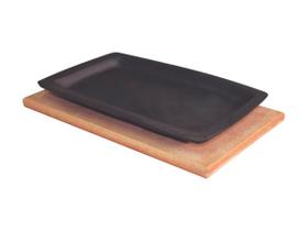 Chapa Tepan 18x28 Cm De Ferro Fundido Com Aparador