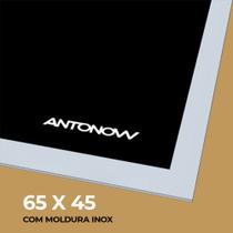 Chapa Vitrocerâmica 65 x 45 / Para Fogão a Lenha Alvenaria / Com Moldura Inox / Antonow