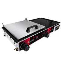 Chapeira Chapa Lanches Hamburguer C/prensa 30x60 A Gás Premium