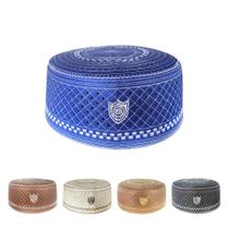 Chapéu AKONNAS Muslim Kufi, conjunto de gorros bordados de 5 peças
