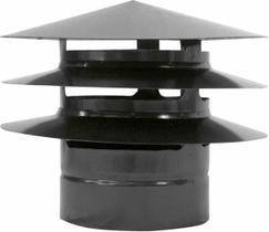 Chapéu Aletado em Aço Carbono 250mm Preto ArteInoxx Chapéu Aletado em Aço Carbono 250mm Preto ArteInoxx