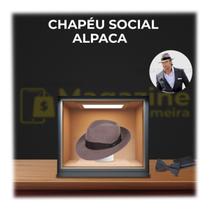 Chapeu Alpaca Premium Aba 6 100% Lã C/ Forro Pralana Social