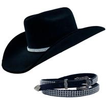 Chapéu Americano Country Bandinha de Strass - Club21 Country